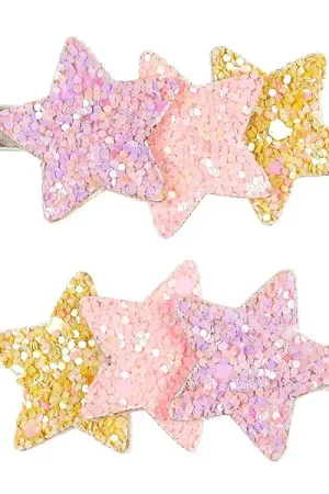 Certifié Lot de 2 pinces à cheveux Wyke - Étoiles brillantes