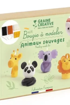 Kit DIY bougies à modeler animaux sauvages Haute Qualité