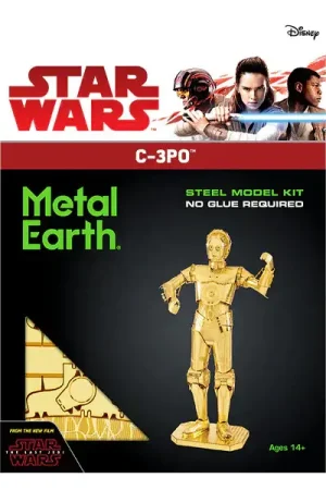Maquette Star Wars C-3PO en métal doré Top Vente