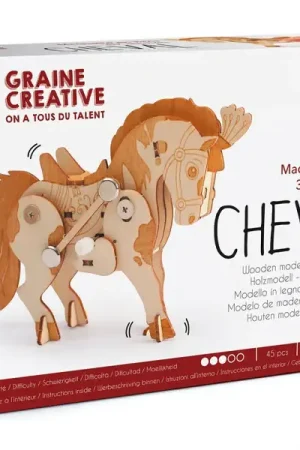 Maquette en bois 3D mécanique cheval Soldes