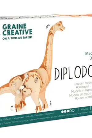 Petit Prix Maquette en bois 3D mécanique diplodocus