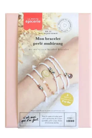 Kit DIY Bijouterie - Mon bracelet perlé multirang - Blanc Meilleur Choix