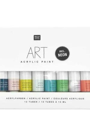 Offre Du Jour Set de 12 tubes de peinture acrylique - Fashion
