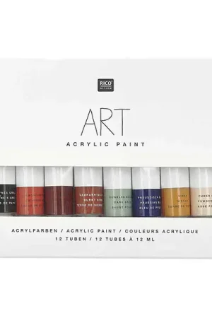 Achat Immédiat Set de 12 tubes de peinture acrylique - Terre