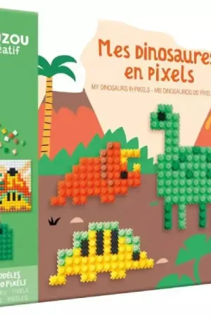 Prix Bas Mes créations en pixels - Dinosaures - Mon coffret d'artiste