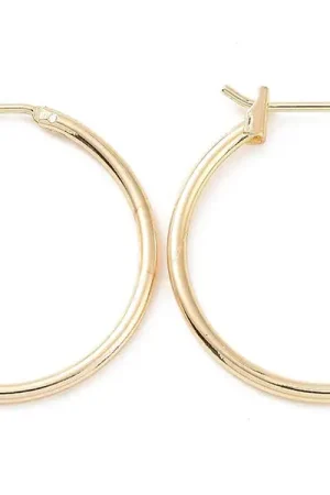 Acheter En Ligne Paire de créoles - Doré à l'or fin 18K - 25 mm