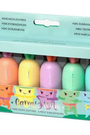 Lot de 6 mini surligneurs carottes Dernière Chance