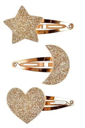 Lot de 3 barrettes Penelope - Étoile, coeur et lune Vente Directe