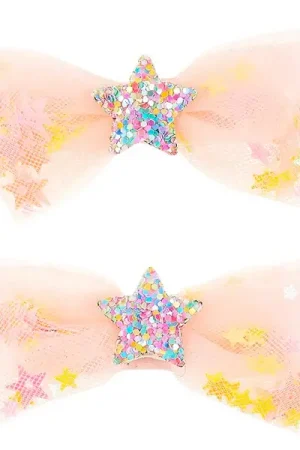 Lot de 2 barrettes Vyanna - Noeud et étoile Populaire