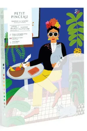 Coffret peinture au numéro - Petit Pinceau - La fille aux chats par Guillaume Denaudhome Promotion