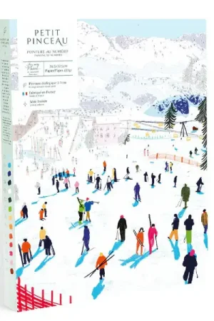 Jusqu'à Épuisement Des Stocks Coffret peinture au numéro - Petit Pinceau - Skiing Among Montains par Katie Smith