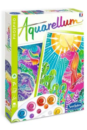 Usine Directe Coffret Aquarellum phospho - Licornes