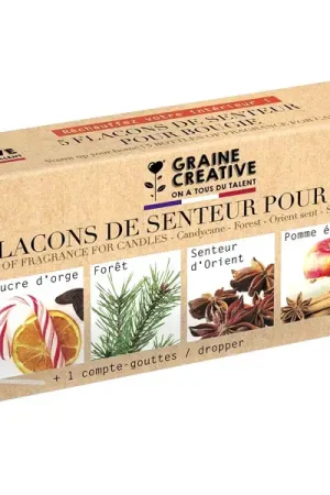 Lot de 5 senteurs/fragrances pour bougie - 27 ml Dernière Chance