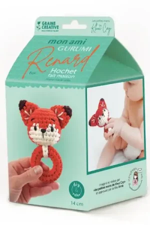 Kit Mon hochet Amigurumi - Renard - Graine Créative Meilleur Prix