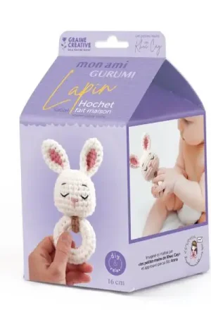 Kit Mon hochet Amigurumi Lapin - Graine Créative Top Vente