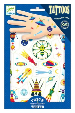 50 tatouages phosphorescents - Space oddity Retour Gratuit