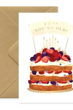 Acheter En Ligne Carte aquarelle Fu** you're old ! - ATWS