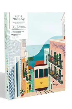 Coffret peinture au numéro - Petit Pinceau - Lisbon Tram par Vero Illustrates Acheter Direct