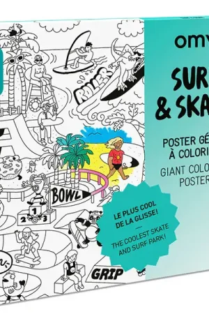 Poster géant à colorier Surf & Skate - OMY Petit Prix