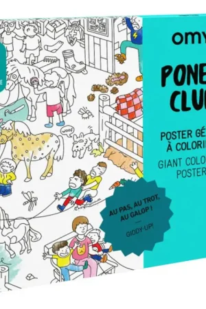 Poster géant à colorier Pony Club - OMY Commander Maintenant