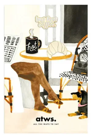 Meilleure Vente Pin's But First Coffee - ATWS