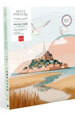 Prix Réduit Coffret peinture au numéro - Petit Pinceau - Mont Saint-Michel par La Petite Epicerie