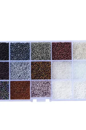 Boite de perles de rocailles - 15 Nuances Cuivre - 2,5mm Produit De Marque