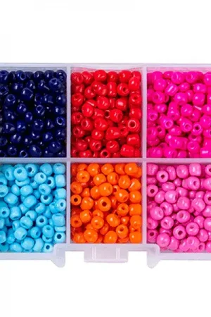 Boite de grosses perles 10 couleurs opaques Top Vente