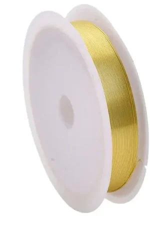 Bobine de 25 m de fil cuivre doré - 0,2 mm - Doré clair Seulement Aujourd'hui
