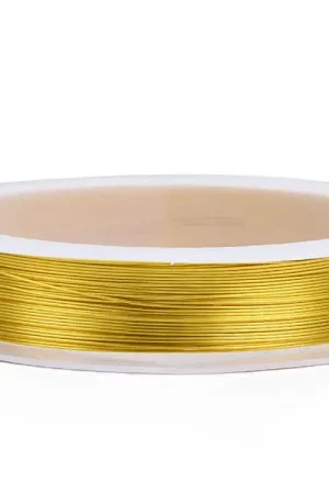 Affaire À Saisir Bobine de 10 m de fil cuivre doré - 0,4 mm - Doré foncé