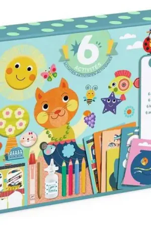 6 Activités créatives Le chat et ses amis - 18 mois - Djeco Petit Prix