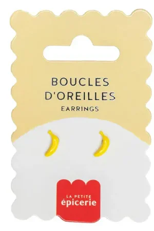 Boucles d'oreilles en porcelaine Banane - La Petite Epicerie Offre Du Jour