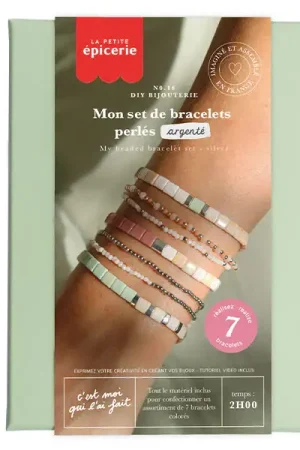 Kit DIY Bijouterie - Mon set de bracelets perlés - Argent Bon Marché