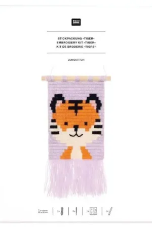KIT DE BRODERIE LONGSTITCH TIGRE - RICO DESIGN Remise