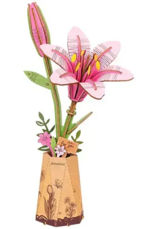 Remise Maquette fleur miniature - Fleur de Lys rose (Pink Lily) - Rowood