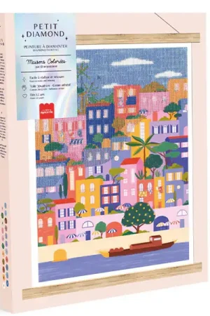 Coffret Petit Diamond - Diamond Painting Maisons Colorées par Coralie Fau Expédié Aujourd'hui