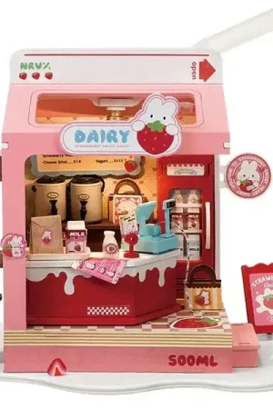 Haute Qualité Pièce miniature Milk Box à la fraise DIY - Rolife