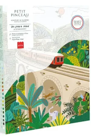 Coffret peinture au numéro - Petit Pinceau - Sri-Lanka Train par Maja Tomljanovic Must-Have