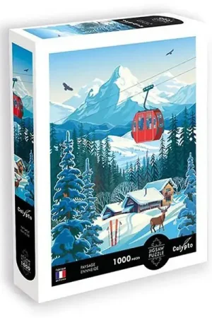 Certifié Puzzle 1000 pièces Paysage enneigé - Calypto