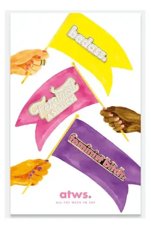 Lot de 3 Pin's Feminist - ATWS Produit De Marque