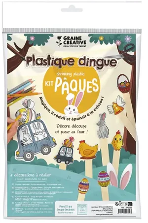 Kit plastique dingue 8 décorations de pâques pour enfants Dernier Modèle