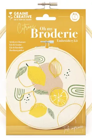 Usine Directe Kit broderie partielle - Citron