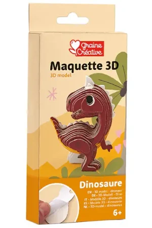 Maquette 3D en carton adhésif dinosaure à assembler Bon Plan