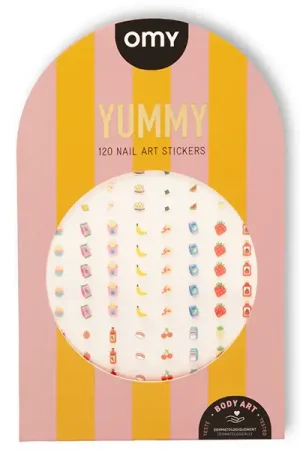 Stickers Nail art Yummy - Set de 120 stickers ongles OMY Nouvel Arrivage