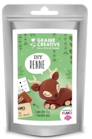 Sachet Fimo renne - Kit créatif de modelage pour noël Achat Immédiat