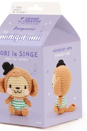 Kit Minigurumi singe Nori -Graine Creative Réduction
