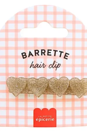 Barrette cheveux - Coeur Doré Marque