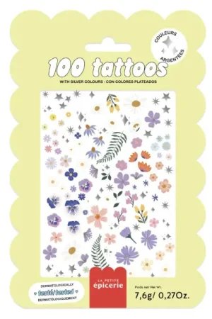 Pochette de 100 Tattoos - Fleurs Promotion
