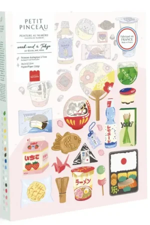 Seulement Aujourd'hui Coffret peinture au numéro - Petit Pinceau - Week-end à Tokyo par Yuzu and Mikan