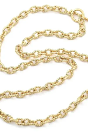 Acheter En Ligne Collier chaîne câble en laiton doré à l’or fin